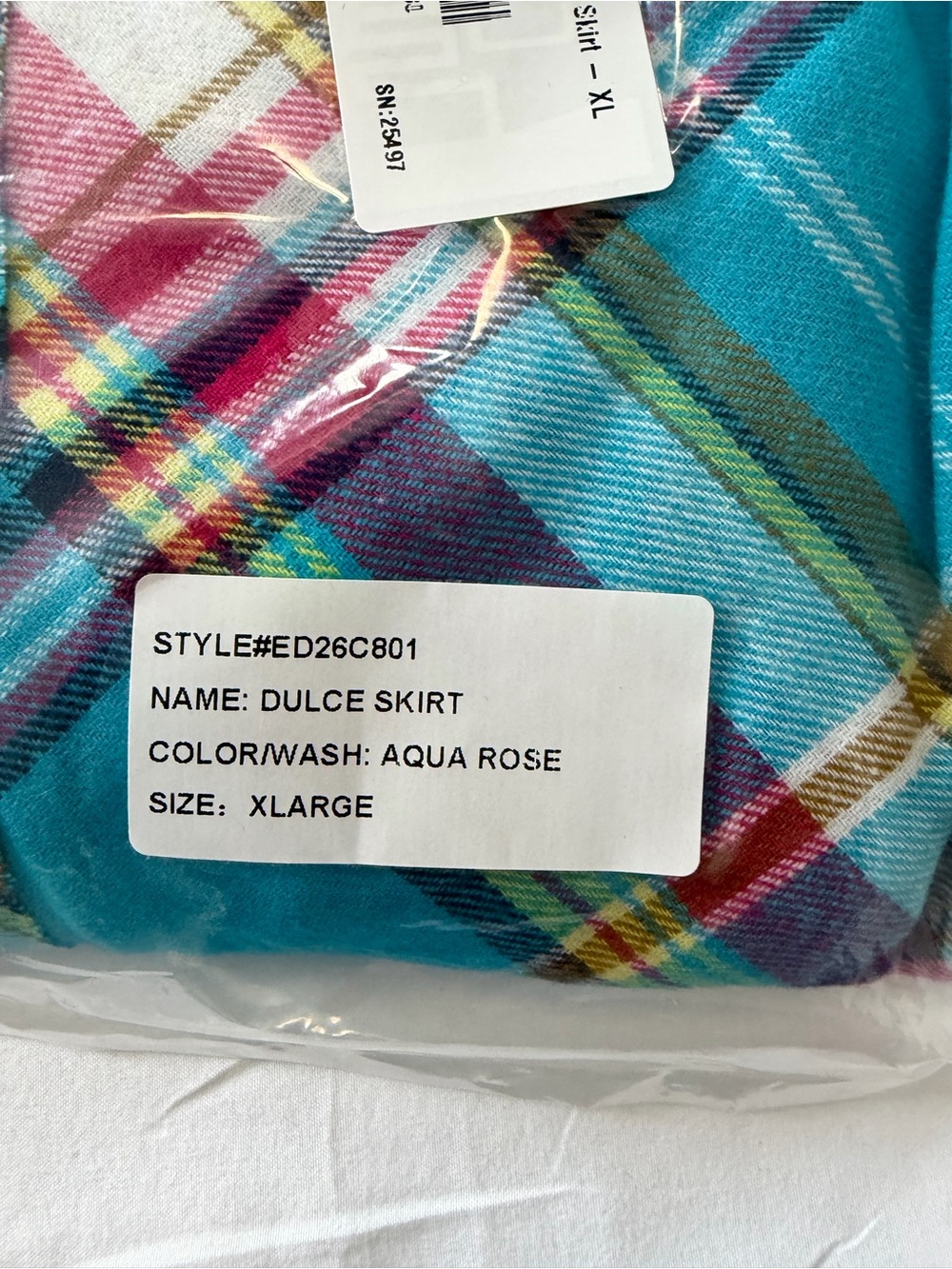 NWT Aratta Silent Journey- Dulce Plaid Skirt - Picture 15 of 15